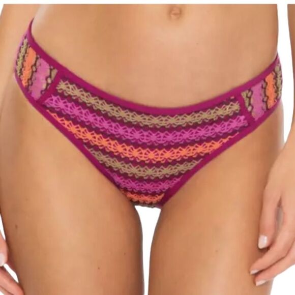 New! BECCA HIPSTER POMEGRANATE BIKINI BOTTOM - Picture 1 of 2